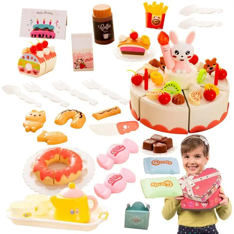 

Интерактивные детские игрушки для ролевых игр, фрукты, торт на день рождения, игрушки «сделай сам», кухонные игрушки, имитация торта, модель еды, подарок для девочек