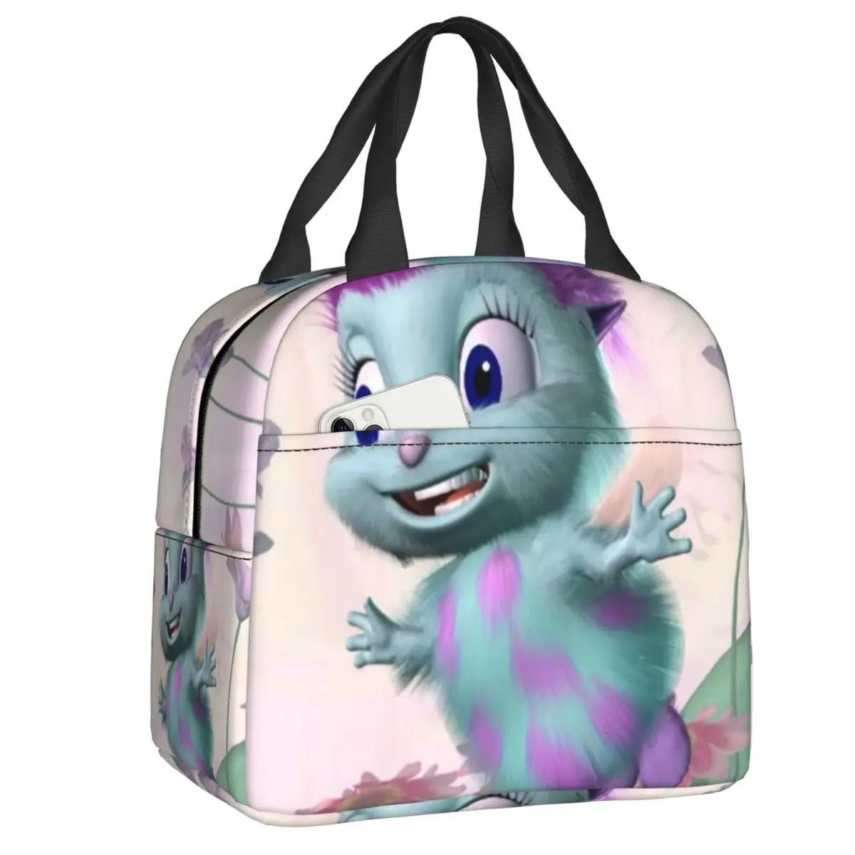 

Bibble Meme Thermal Insulated Lunch Bags Women Animated Characters Portable Lunch Tote for Office Outdoor Multifunction Food Box