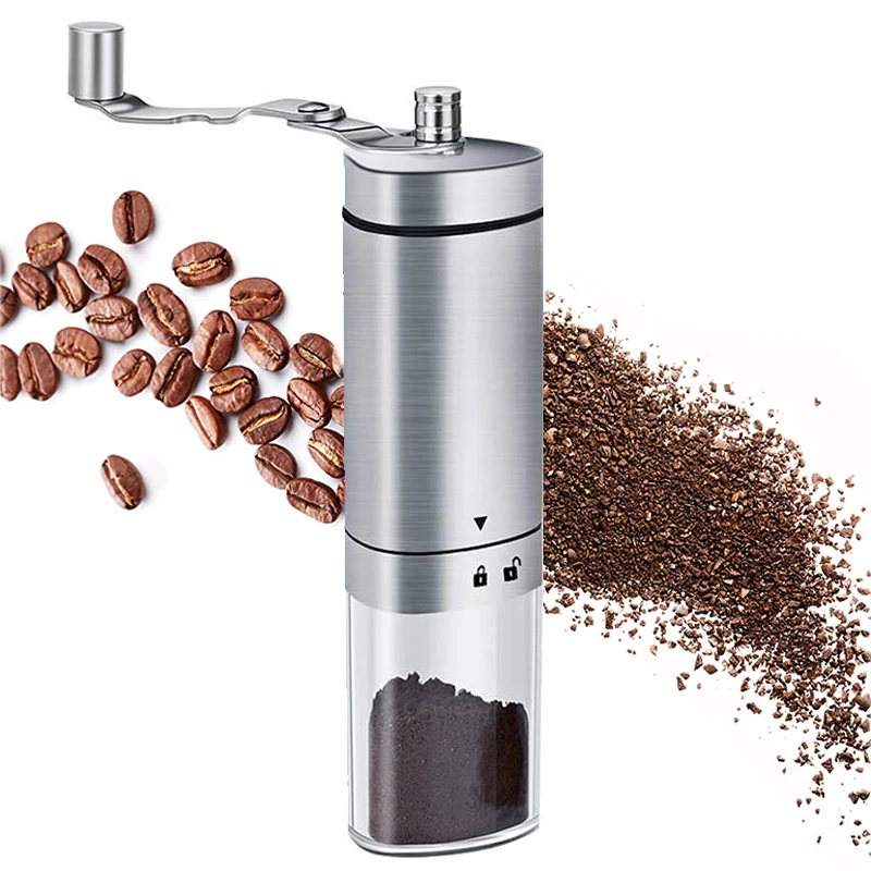 

Portable Manual Coffee Bean Grinder Stainless Steel Press Coffeeware Mini Coffee Grinders Cafe Maker Kitchen Home Accessories