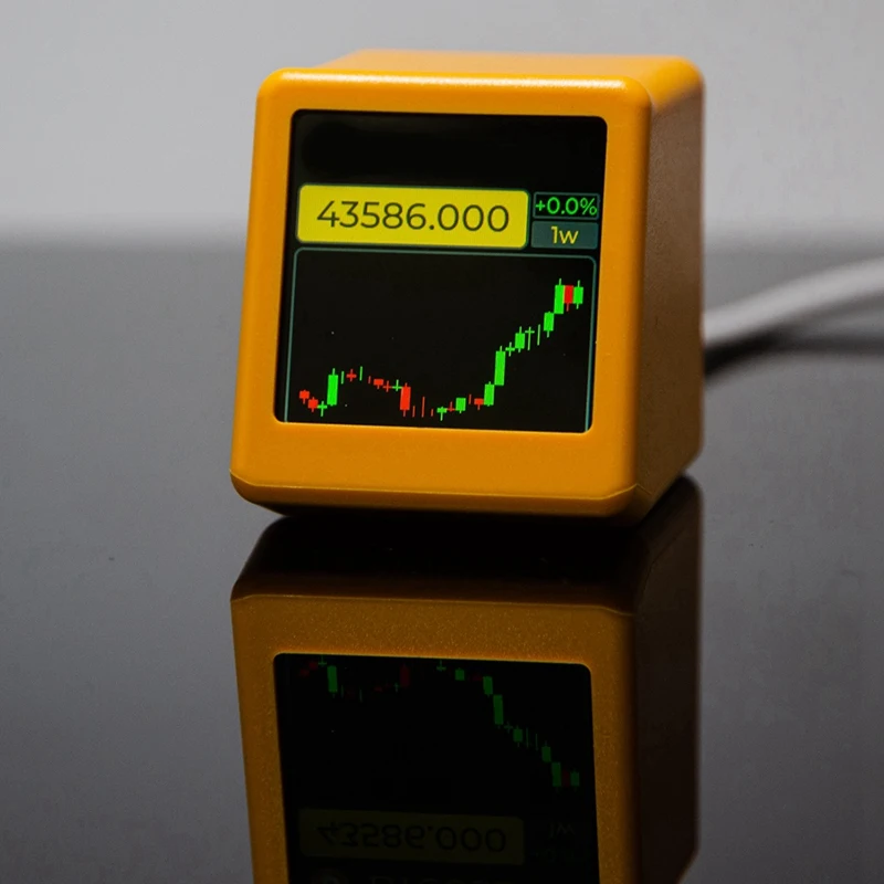 For Nerdminer Bitcoin Cryptocurrency Display Stocks Currency Exchange Rate Price Tracker Ticker Weather Time Clock B