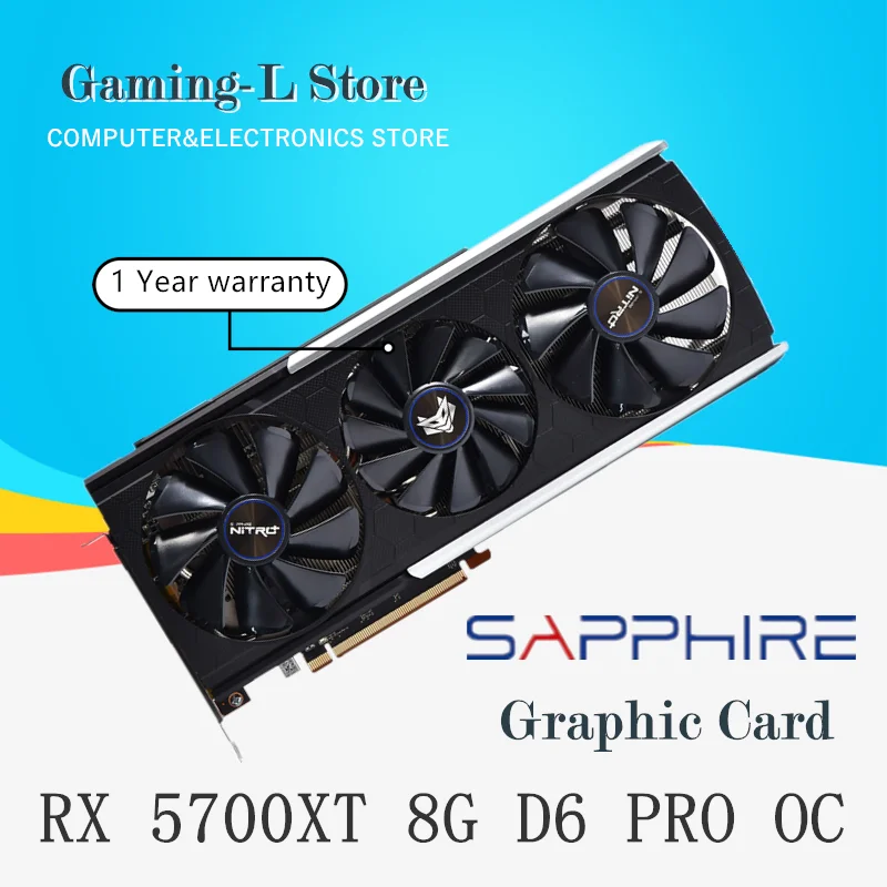 

SAPPHIRE RX 5700 XT 8G D6 OC GAMING Video Cards Radeon RX 5700 8GB GPU Graphic Card PCI Express 4.0