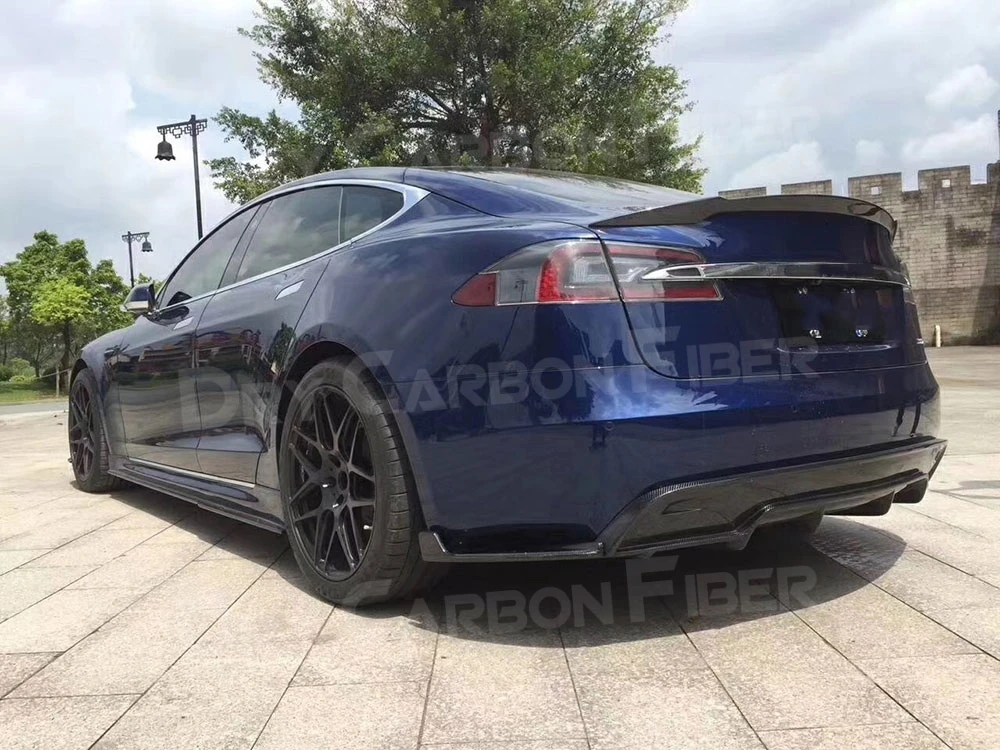 Задний бампер из углеродного волокна диффузор спойлер для Tesla Model S 70D P85D 90D P100D