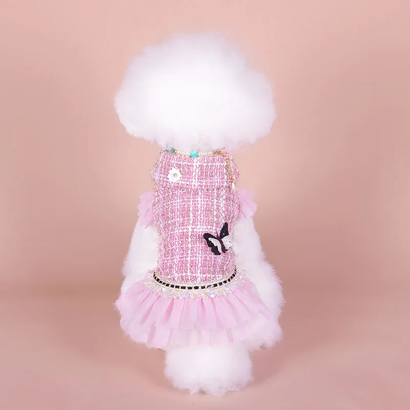 

Dog Dress Autumn Winter Teddy Bear Pomerania Princess Dress