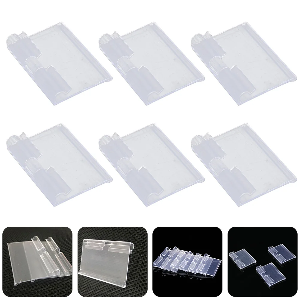 

50pcs Price Holder Clear Price Label Holders Rack Clear Retail Price Label Holders Sign Display Holder For Shops Store