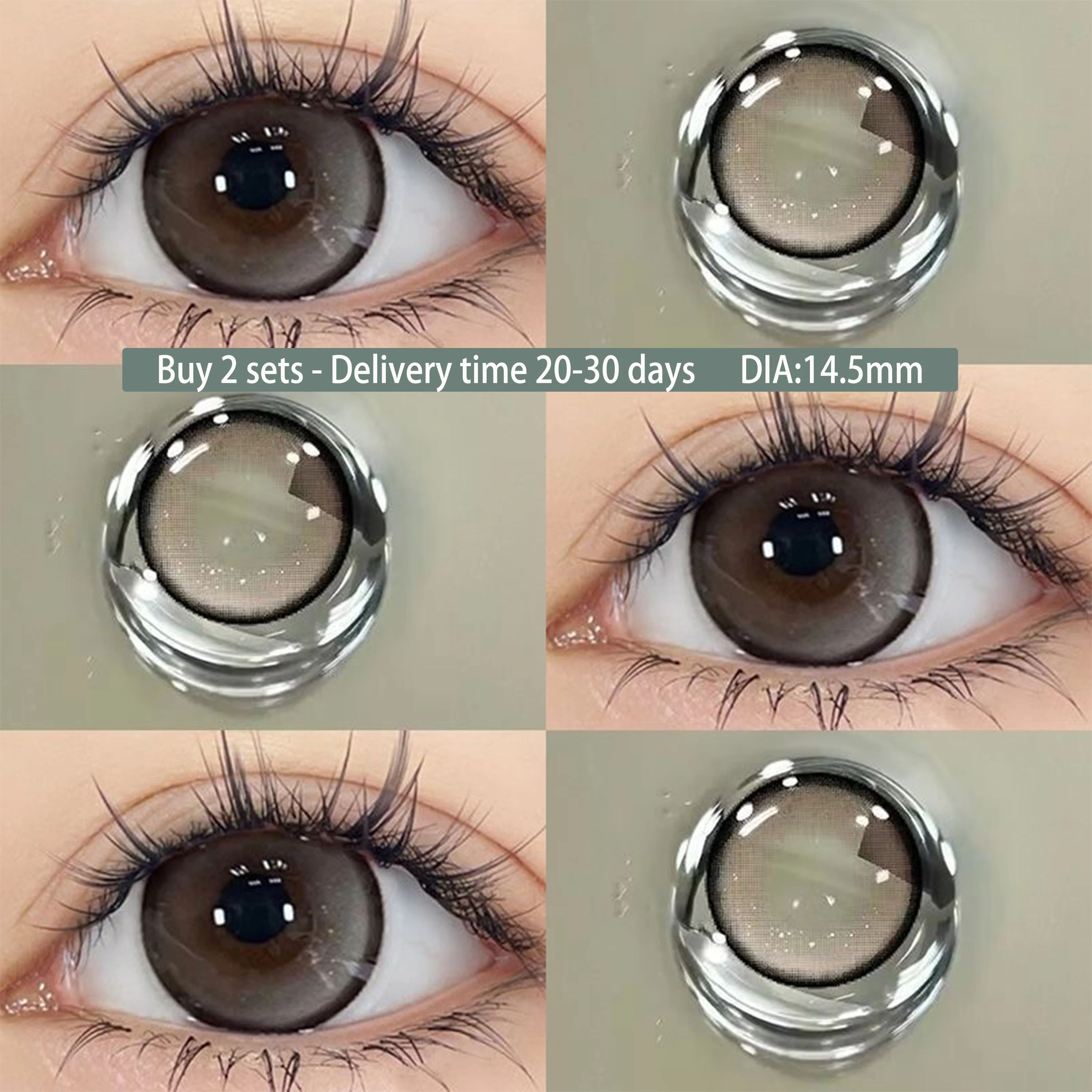 

Цветные контактные линзы DUOXIU 2 шт. для близорукости с увеличением ваших глаз, черные, большого диаметра, молочного чая, коричневые, красивые линзы для зрачков, бесплатная доставка