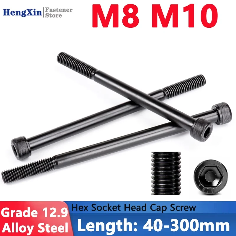 

Болты из легированной стали M8 M10 черного цвета 40-300 мм DIN912