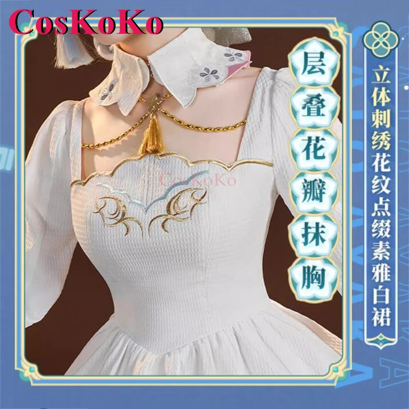 CosKoKo Kamisato Ayaka Косплей Игра Genshin Impact Костюм Новая кожа Великолепное элегантное