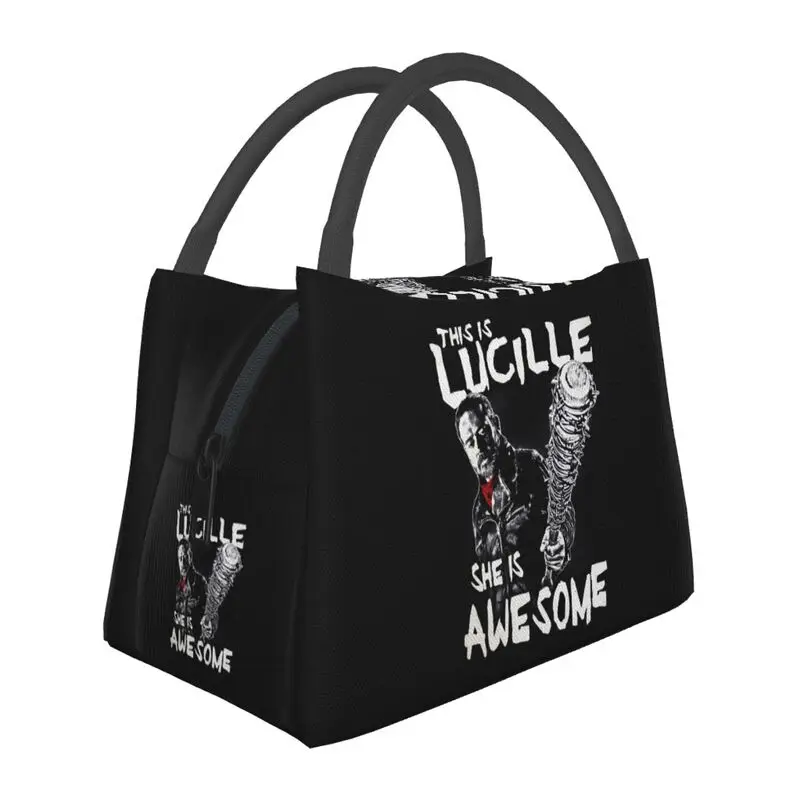 

The Walking Dead Thermal Insulated Lunch Bag Women Horror Zombie TV Show Resuable Lunch Container for Work Travel Meal Food Box