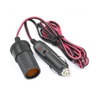 12v 24v 10a car cigarette lighter extension cord 2m 16awg car splitter charger cable socket plug auto accessories