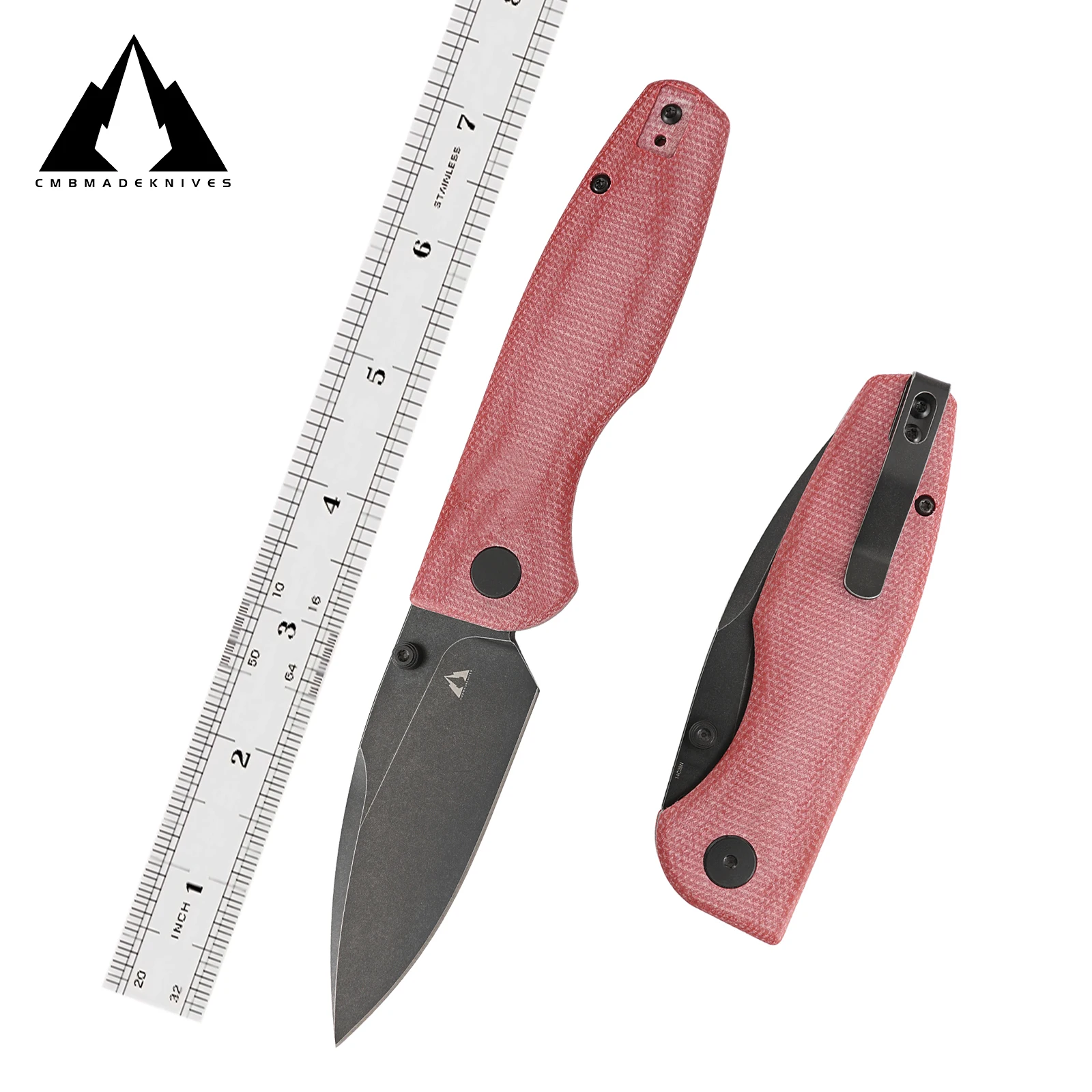Фото CMBMADEKNIVES PredatorV2 Micarta Handle 14C28N Стальной тактический нож для выживания и кемпинга на открытом воздухе Карманный складной нож EDC CMB-08 №1