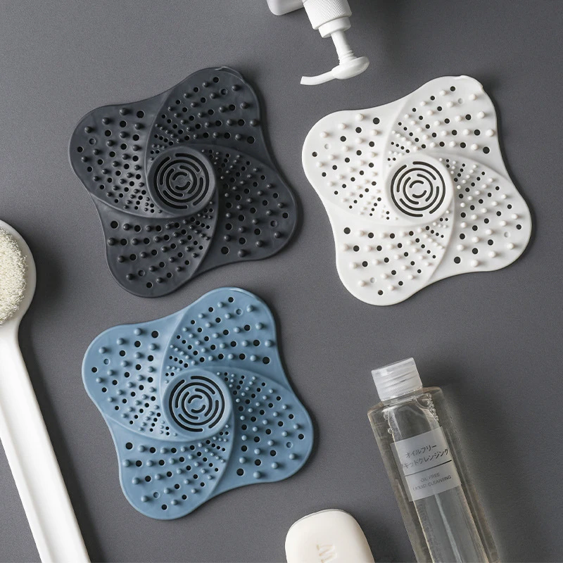 

Silicone Anti-blocking Hair Catcher Hair Stopper Sink Strainer Bathroom Floor Drain Cover Bathroom Kitchen Gadgets Accessories