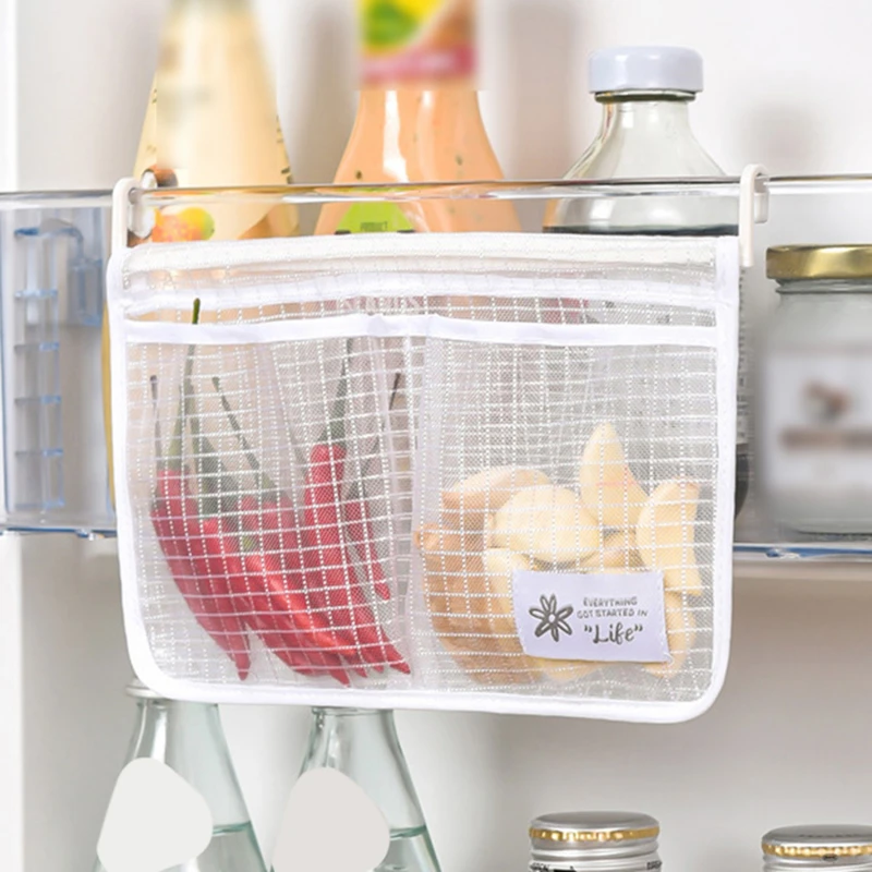 

Подвесная сумка для хранения в холодильнике с двумя отделениями