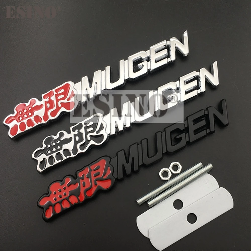 

40 x New Car Styling 3D Metal Chrome Zinc Alloy Emblems Car Grill Badges Emblems Auto Accessories for Honda Mugen Power