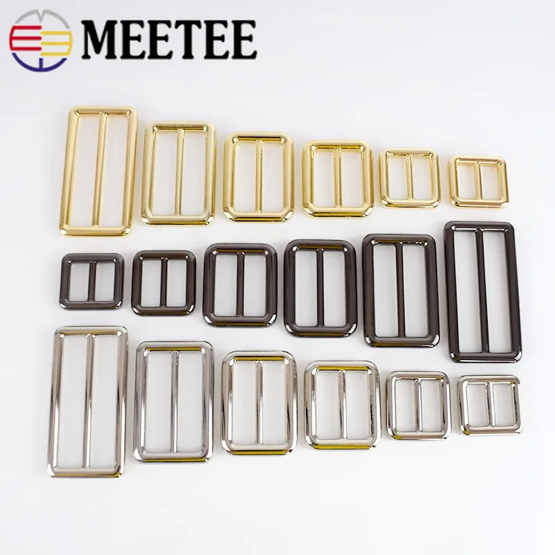 20pcs Meetee 16/20/26/32/38/50mm Metal Buckles Adjuster Tri-Glide Slider for Backpack Web Strap DIY Bag Accessory Leather Craft | Дом и сад