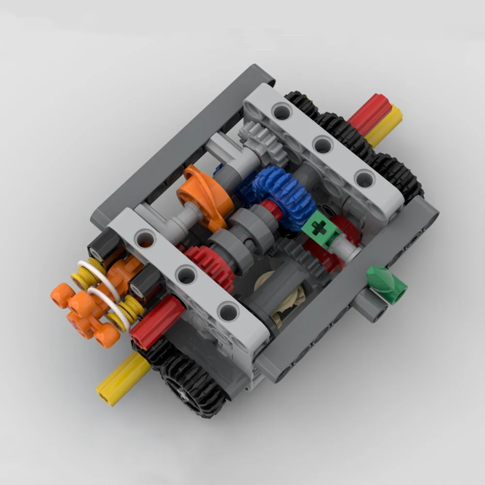

MOC-57182 Compact Symmetrical 4 Speed AWD Gearbox with Differential Lock Building Block Model Spliced Toy Puzzle Kids Gift