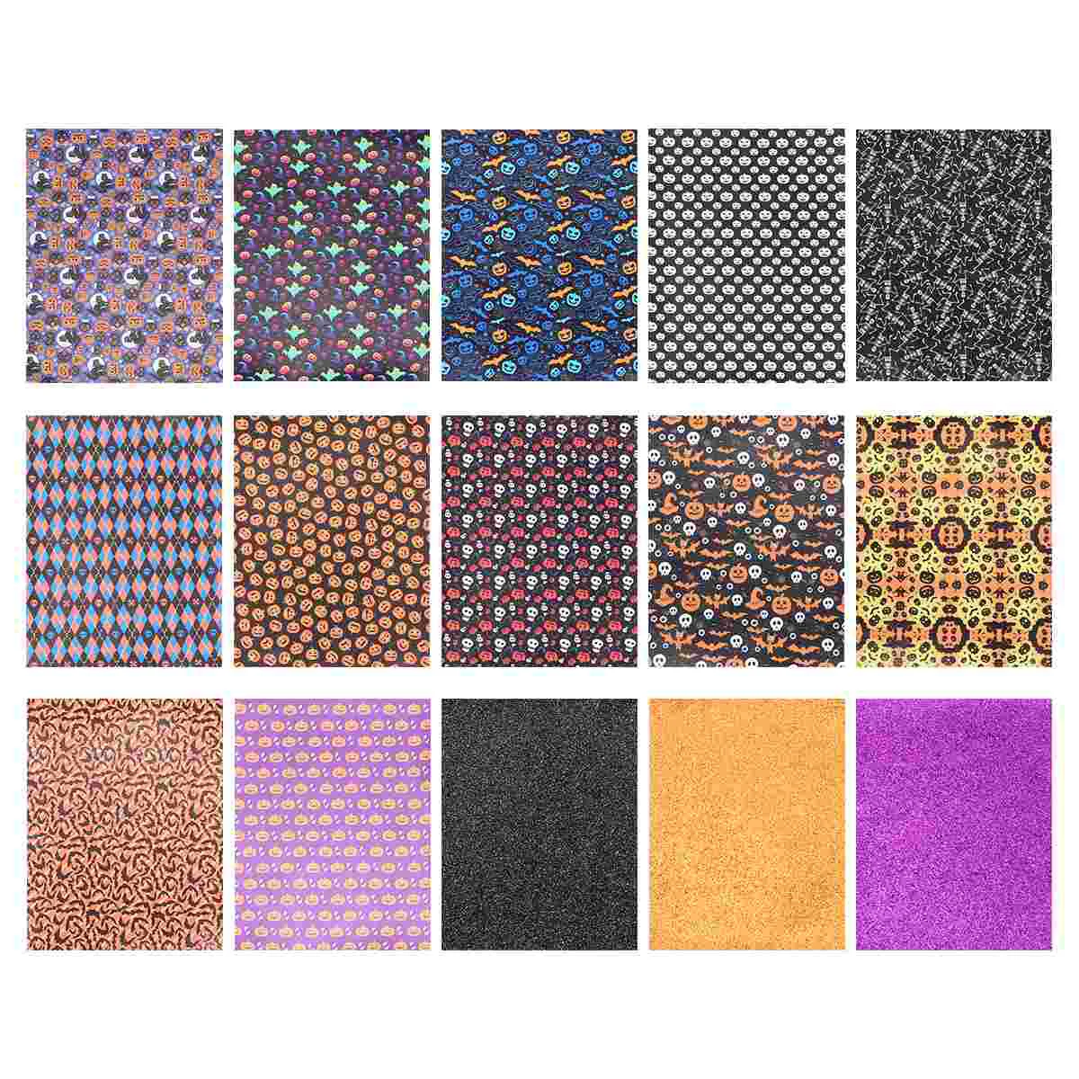 

13 Sheets Pumpkin Witch Bat Sheet for Earrings and Bows Hair Accessories Making