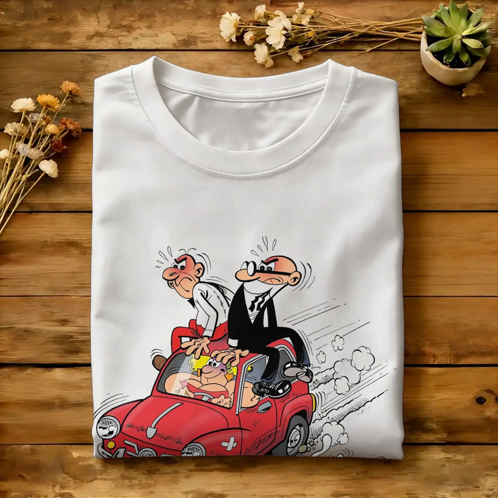 Фото Мужские футболки Mort & Phil Mortadelo y Filemón, хлопковые футболки, летние футболки в уличном стиле, футболка с короткими рукавами, футболка с круглым вырезом №4