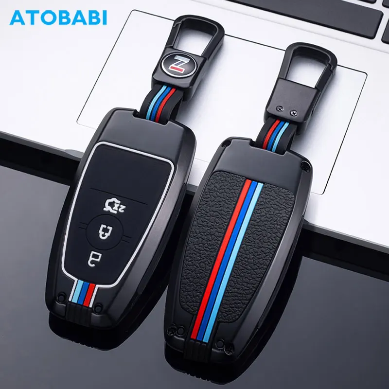 

Чехол для автомобильного ключа из цинкового сплава, смарт-чехол для ключа дистанционного управления, брелок для Lincoln Aviator Corsair Ford Bronco погрузк...