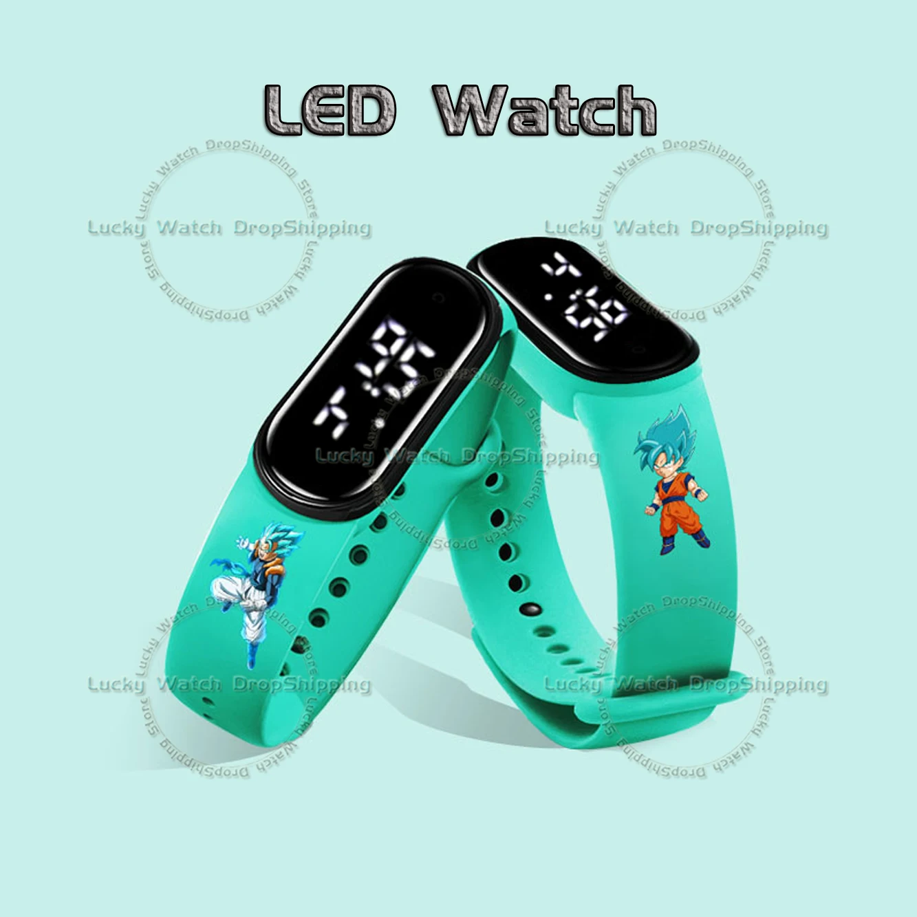 

Dragon Ball Led Waterproof Watch Anime Watches Digital Cartoon Silicone Watch Anime Bracelet for Kid Boy Girl Men Women Gift