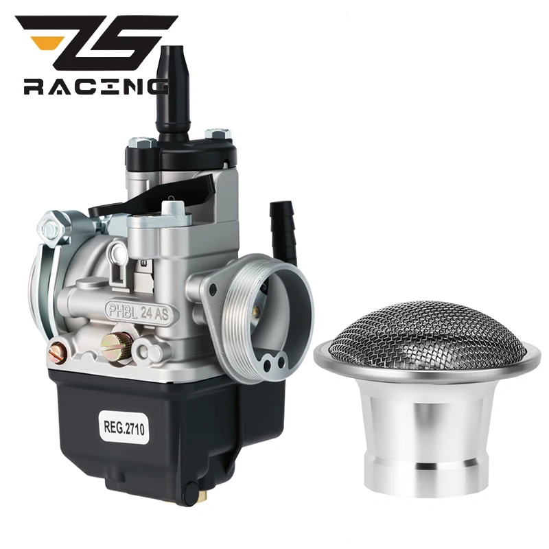 Фото Карбюратор ZS Racing Dellorto с воздушным фильтром CNC PHBL 24AS 4T R2710 для PIAGGIO VESPA MBK APRILIA, комплект карбюраторов №1