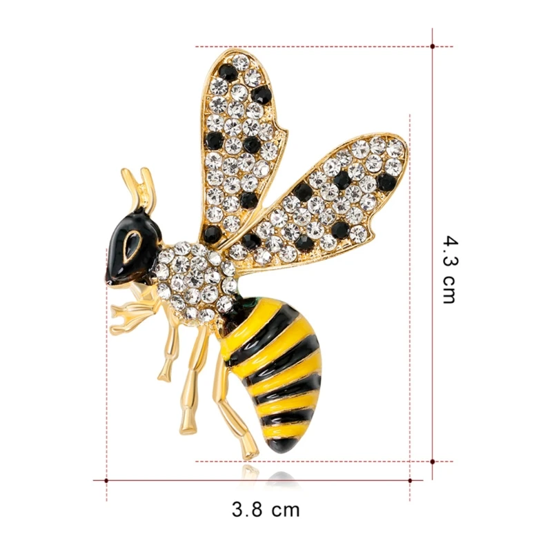 

Insect Bee Brooch Pins Jewelry Women Rhinestone Gifts Enamel Fashion Decoration