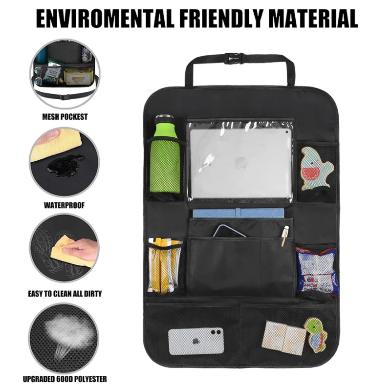 

Car Back Seat Organizer Multifunction Organizer Bag Universal Box Back Seat Bag Organizer Pouch Anti-kicking Hanging Storage Bag