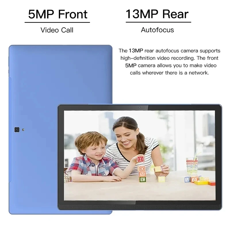 Большой экран 14 дюймов Планшетный ПК Android12 05 12 ГБ + 256 1920*1080 1PSBluetooth Wi-Fi Pad для детей