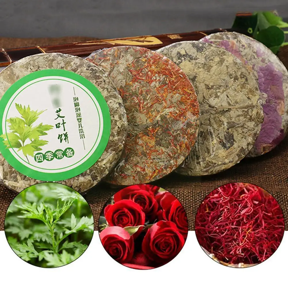 

Moxa Mugwort Cake Chinese Herb Wormwood Foot Bath Soak Massage Spa Care Chinese Medicine Q5r3