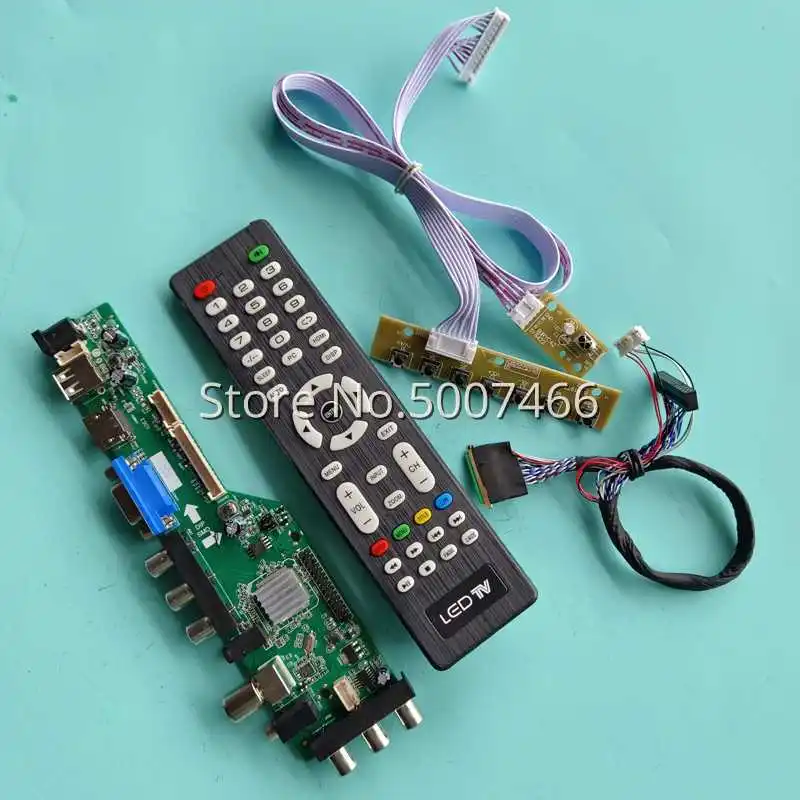 

For B156XW02 V.3/V.4/V.6/V.7 DVB Digital Panel 1366*768 LVDS 40-Pin Universal VGA USB AV TV 3663 LCD Controller Board Kit