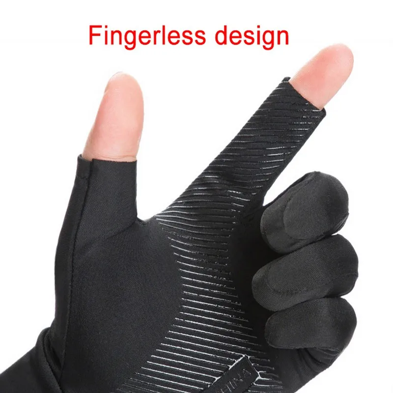 1 пара Нескользящие дышащие перчатки для ловли рыбы улицы с двумя пальцами