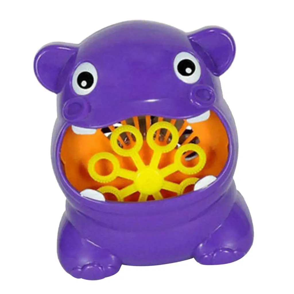 

Fun Hippo Bubble Machine Kids Bath Toy Hippo Automatic Durable Bubble Blower, Outdoor Play Bubble Maker Toy, Battery Operated