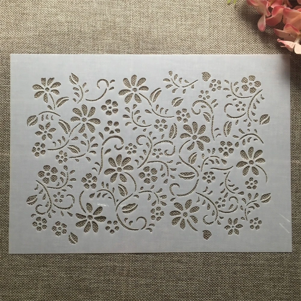 

Трафареты TIAMECH с цветами и листьями 29 см