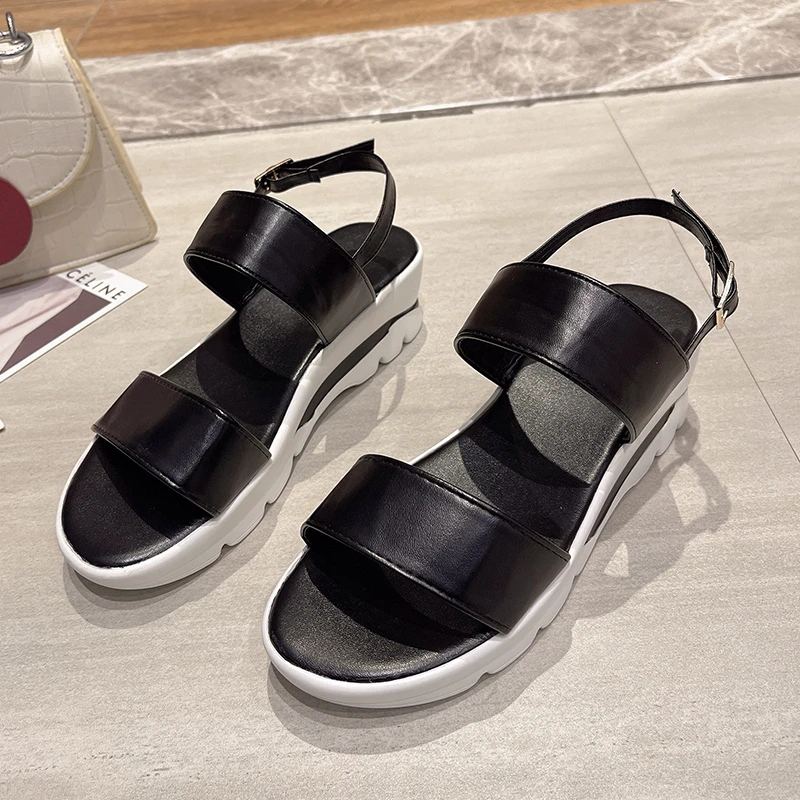 

Women Ladies Mom Sandals Flats Soft Hook and Loop Korean Sparkling Summer Beach Size 35-43 Open Toe Shoes Fashion Shoes