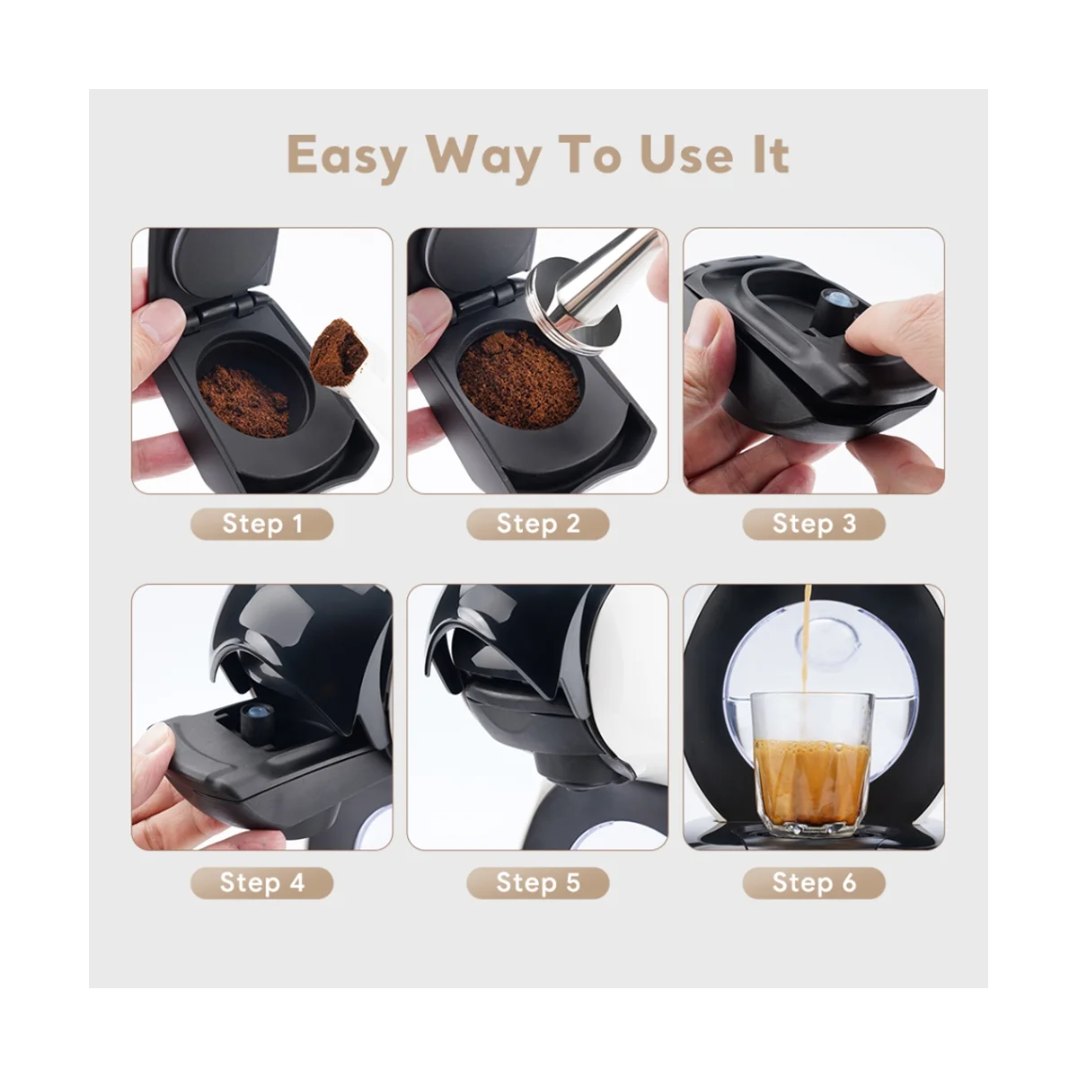 2 шт. многоразовый адаптер для кофе машины Lumio EDG325 перенос капсулы держатель