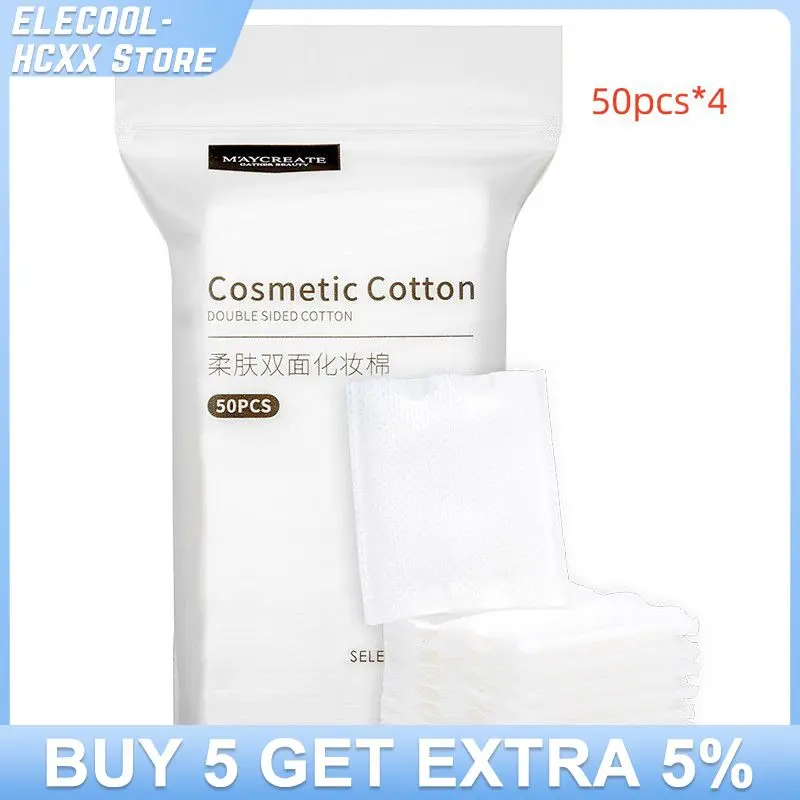 

200 шт./набор, 3-слойные хлопковые салфетки для снятия макияжа