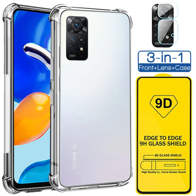 

Carcasa Redmi Note 11 Pro 5G Cristal Templado For Xiaomi Redmi Note 12 Pro Max Screen Protector Redmy 11S Case Silicon Coque Xiomi Redmi Note 11Pro Soft Clear Shockproof Smartphone Note11 Bumper 12Pro Plus Cover