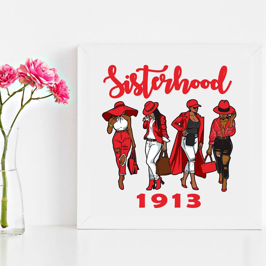 Картина на холсте с изображением девушек и женщин Delta Sigma Theta Sisterhood 1913 года |