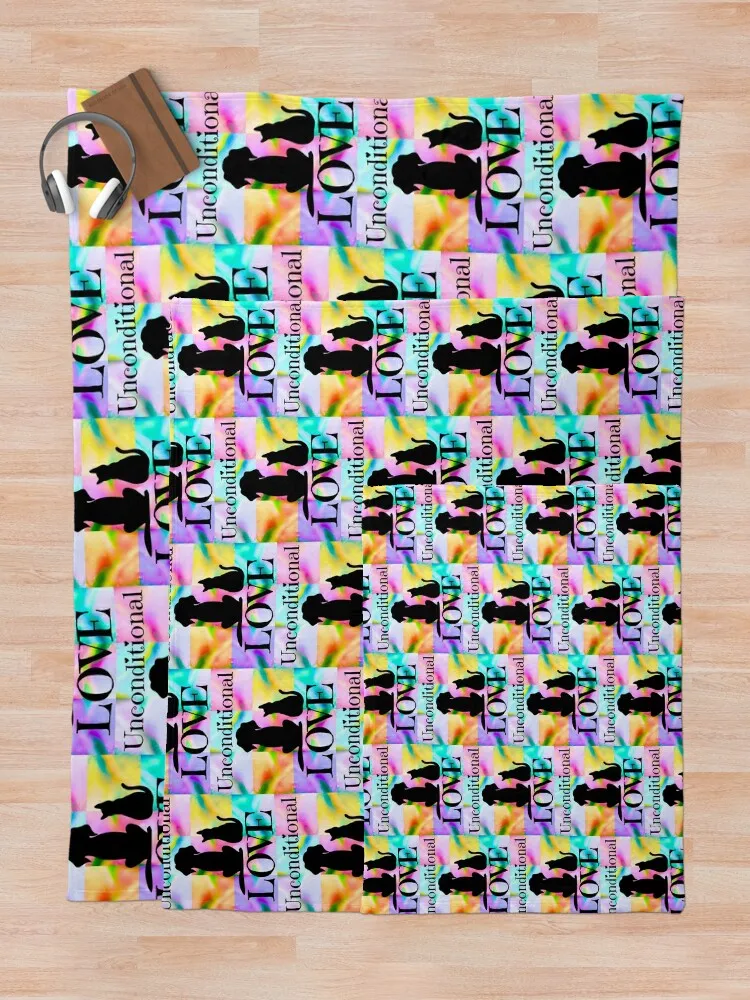 Некодиционированное меховое одеяло LOVE Dog &amp Cat в стиле поп-арт для малышей