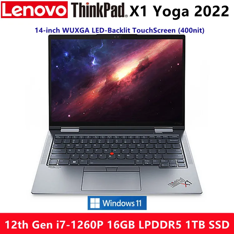 Ноутбук Lenovo ThinkPad X1 Yoga диагональю 2022 дюйма со светодиодной подсветкой, 16 ГБ + ТБ SSD