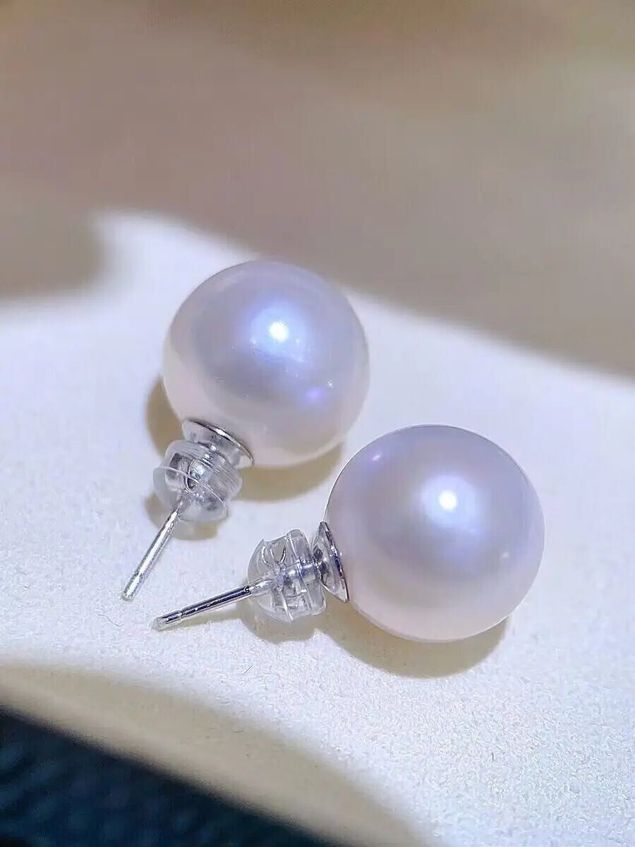 AAAA ++++ 7-8 мм 8-9 мм 9-10 мм 10-11 мм, круглая натуральная Фотолюминесцентная лампа из белого золота 14Kp