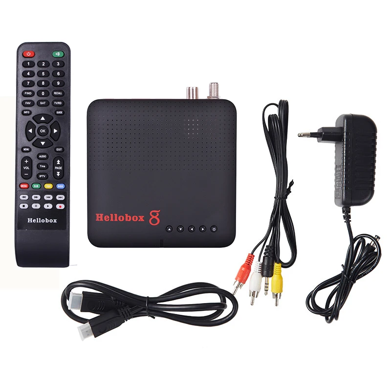 New Hellobox 8 receiver satellite DVB-T2 DVB S2 Combo TV Box Tuner Support Play On Phone Satellite Receiver S2X H.265 |