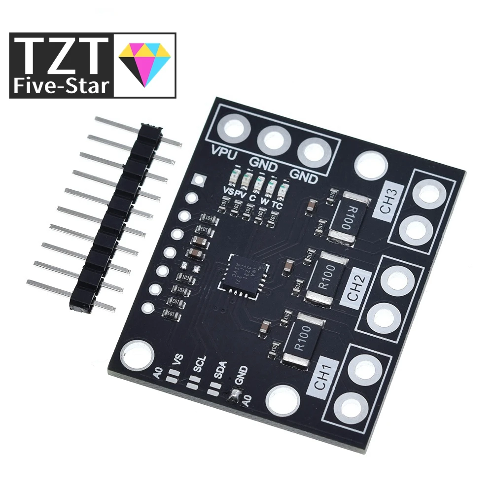 Трехканальный модуль INA3221 измерение по бокам монитор напряжения шунта и шины с