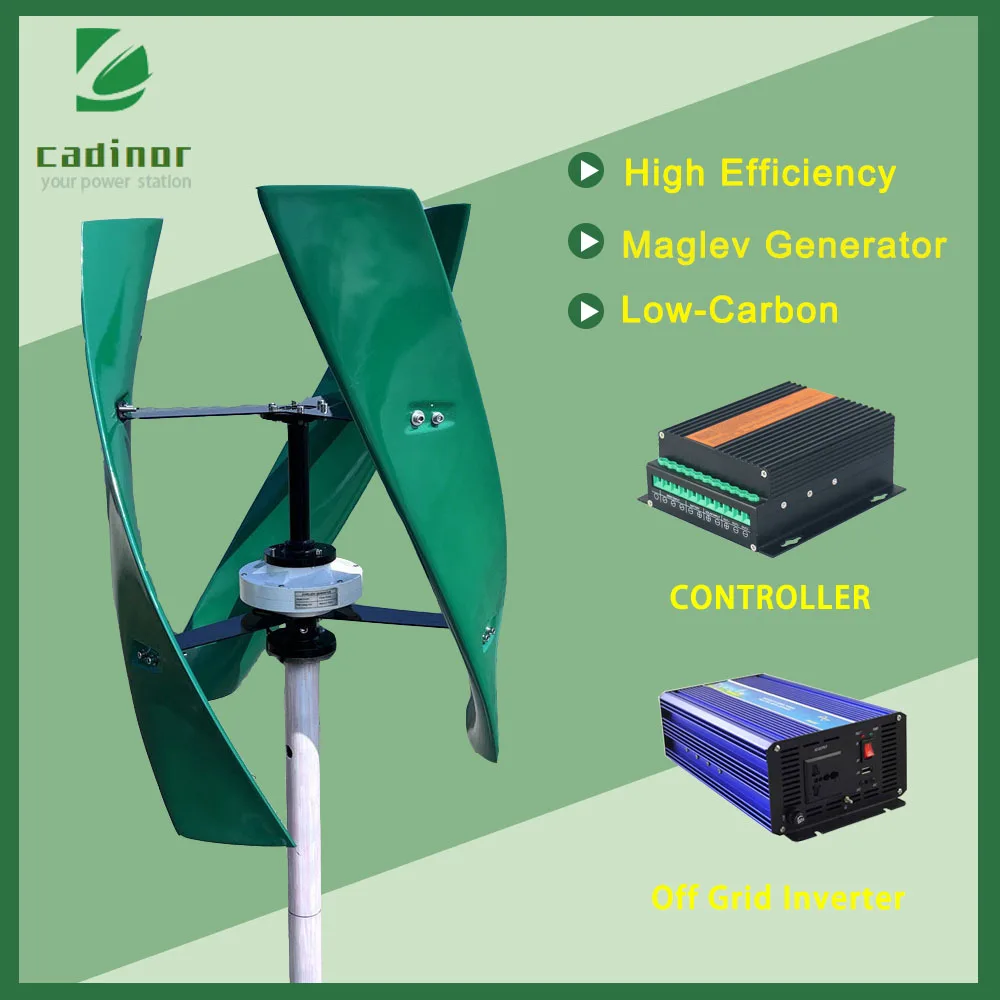 

Ветряная турбина с вертикальной осью, альтернативный генератор энергии, 200 В переменного тока, бытовой Полный комплект с контроллером, инвертором