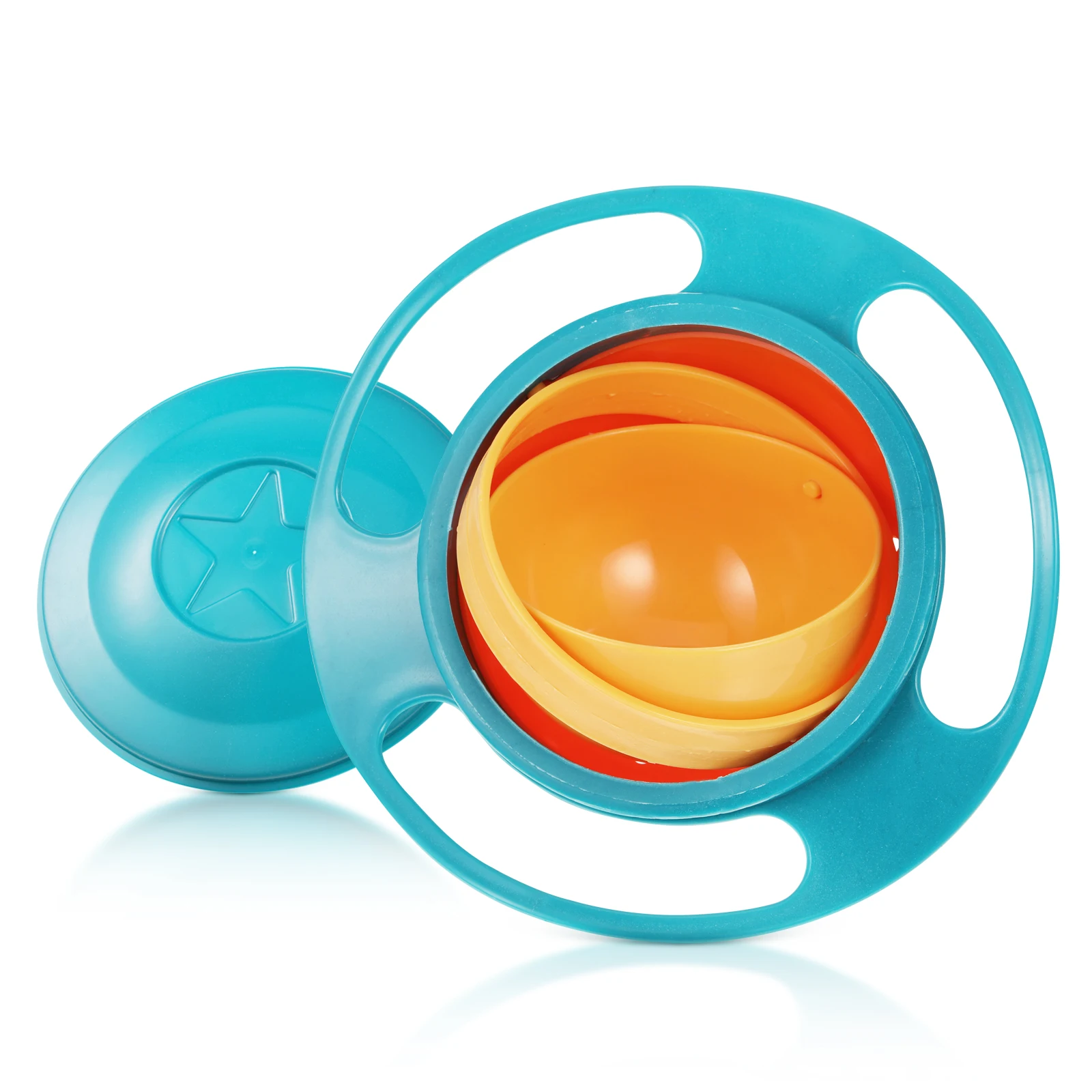 

Baby Gyro Bowls Universal 360 Degrees Rotation Container Spill-Proof Bowl Practical Design Feeding Dishes Toddler Kids
