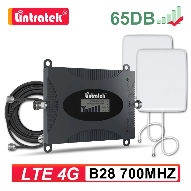 Lintratek LTE 700 МГц мобильный телефон сотовый усилитель полоса 28 4G сигнала для