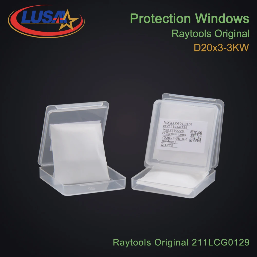 LUSAI 10 шт./лот Raytools оригинальная Лазерная Защитная линза для окон 20x3 3 кВт 211LCG0129