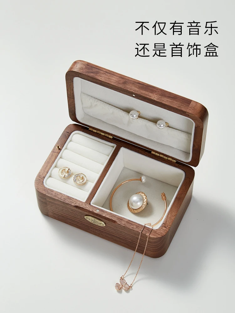 

Wooden Music Box Custom Music Box Jewelry Box Little Girl Birthday Gift for Girlfriend Present Home Decorative Music Box Crafts
