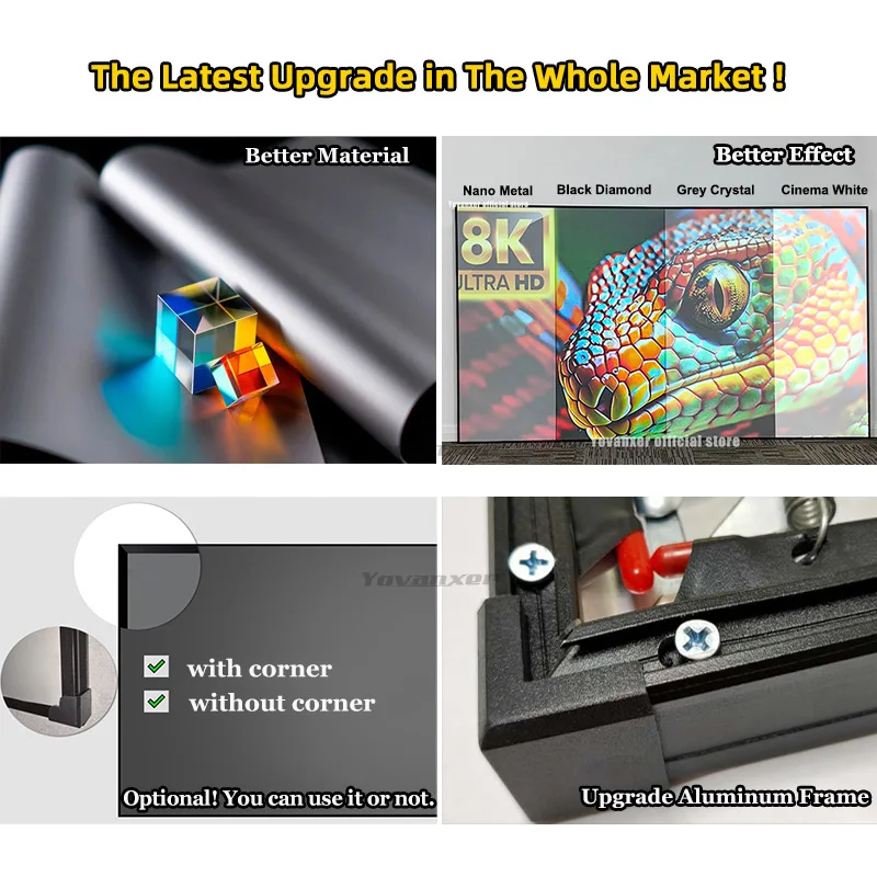 Проекционный экран с фиксированной рамкой и черным бриллиантом