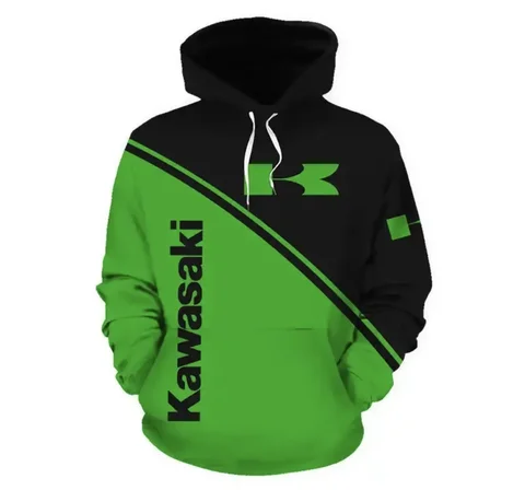 Kawasaki Motorcycle Racing Team 2025 мужская толстовка с капюшоном