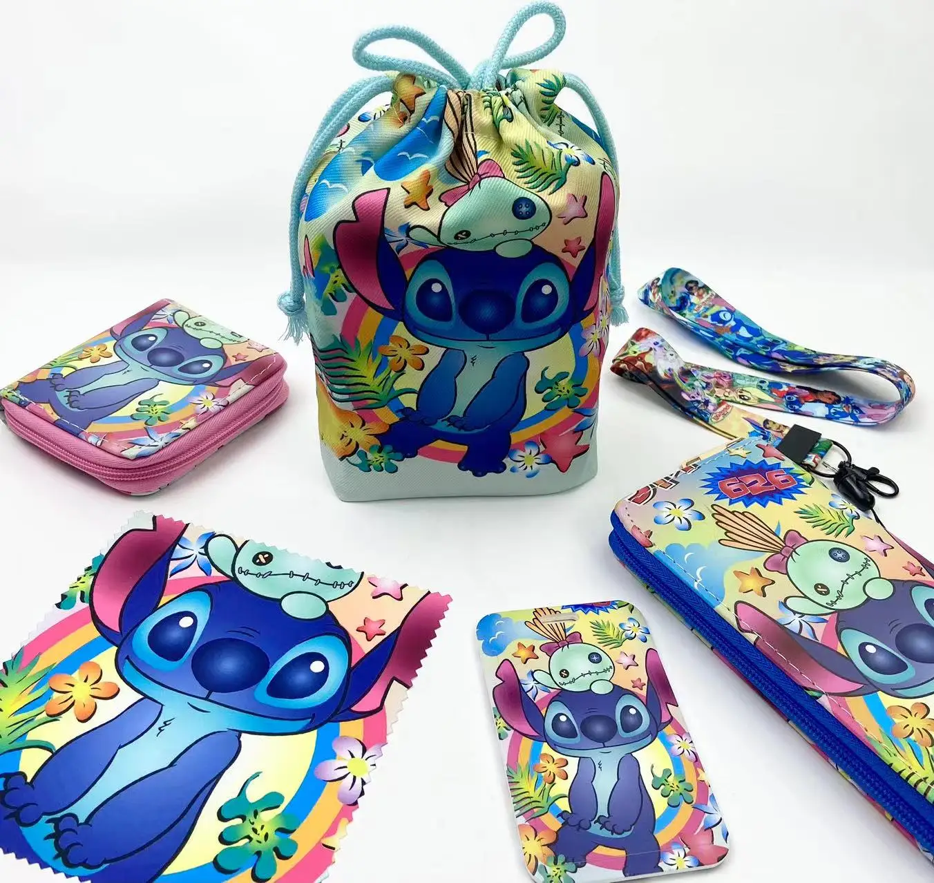 

Stitch purse gifts Set (Bags/purs/Card Holder/Lanyard/Cleaning Cloth)